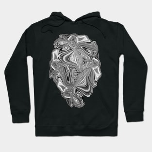 Liquid Forms grey tones Hoodie